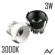 Down light noir 3W 3000K