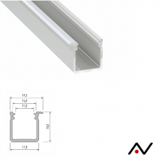 Profilé à encastrer aluminium type J 2 Mètres