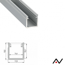 Profilé à encastrer aluminium type Y 2 Mètres