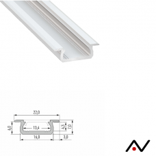 Profilé à encastrer blanc type Z 2 Mètres