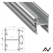 Profilé Dopio aluminium 2 Mètres