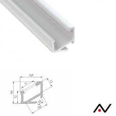 Profilé d'angle type H blanc 2 mètres