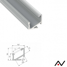 Profilé d'angle type H aluminium 2 Mètres